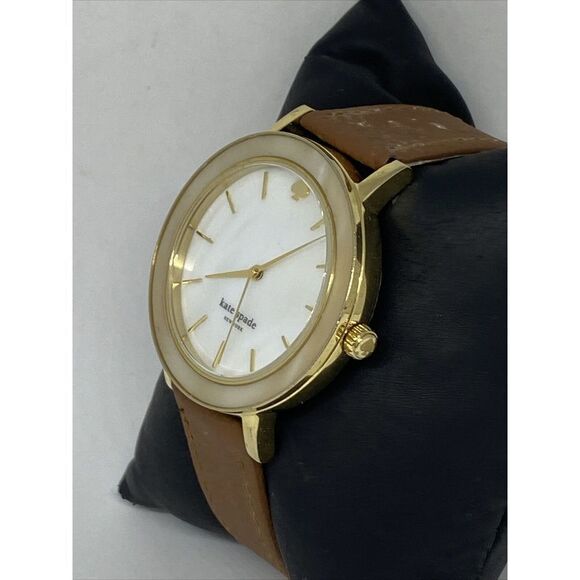 Kate Spade New York Gramercy 0394 Women\'s Brown Leather Analog Dial Watch WFH129